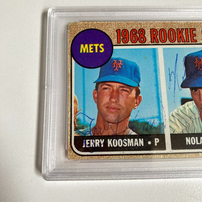 1968 Topps Nolan Ryan & Jerry Koosman Signed RC Vintage 1960's Signature PSA DNA