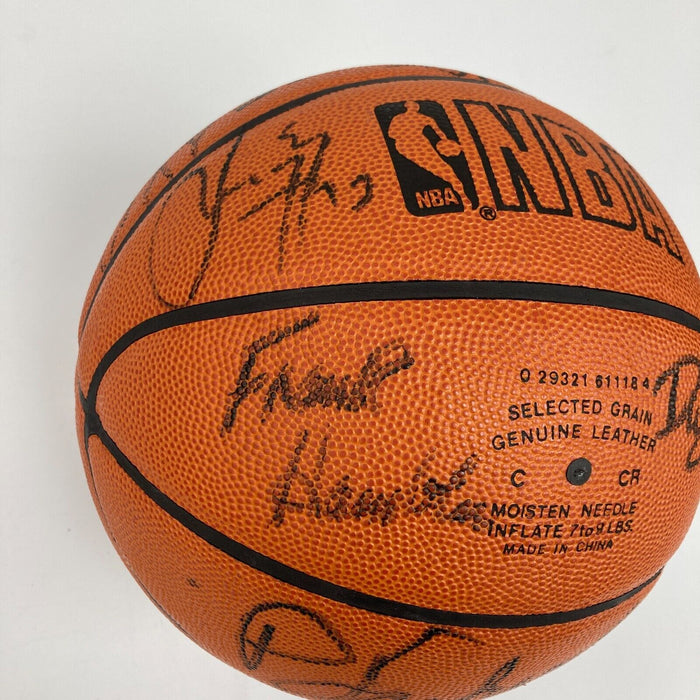 1997-98 Chicago Bulls NBA Champs Team Signed Game Basketball The Last Dance JSA