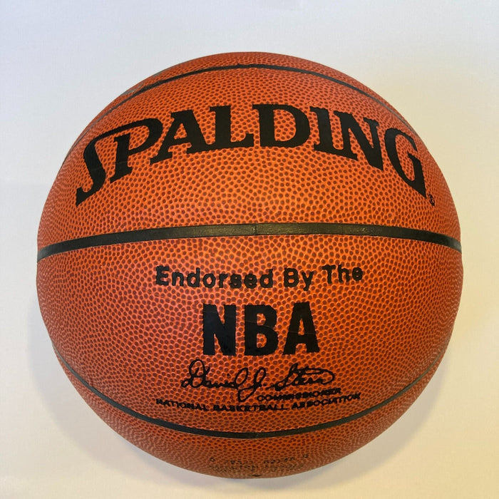 Beautiful Wilt Chamberlain Signed Spalding NBA Basketball JSA Graded GEM MINT 10