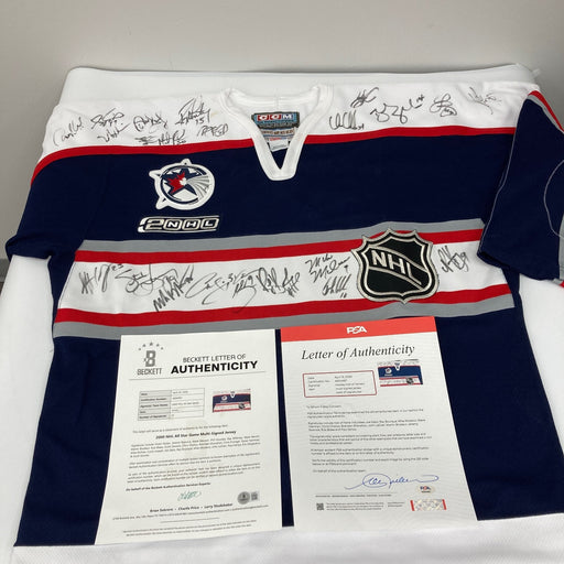 2000 NHL All Star Game Team Signed Authentic Jersey PSA DNA & Beckett COA