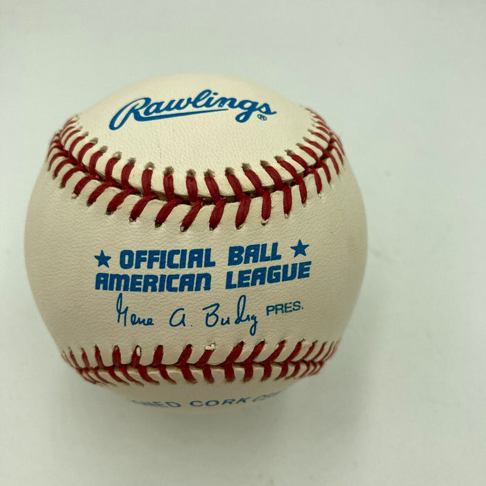 MINT Joe Dimaggio "Hall Of Fame 1955" Signed AL Baseball With PSA DNA COA