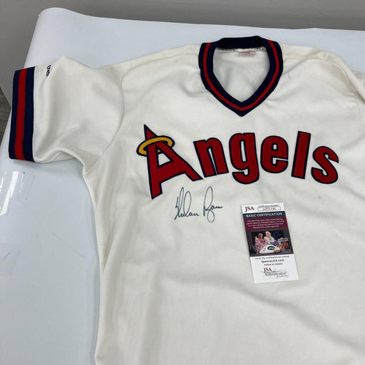 Nolan Ryan Signed Vintage Rawlings California Angels Jersey JSA COA