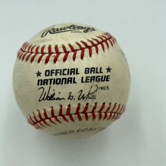 1990 Philadelphia Phillies Team Signed National League Baseball With JSA COA