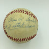 Cecil Travis World War 2 Signed Inscribed Game Used Championship Baseball JSA