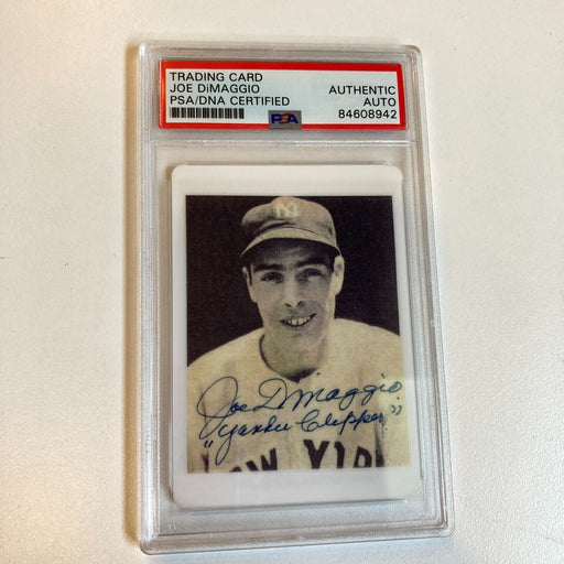 1939 Play Ball Joe Dimaggio "Yankee Clipper" Signed Porcelain Baseball Card PSA