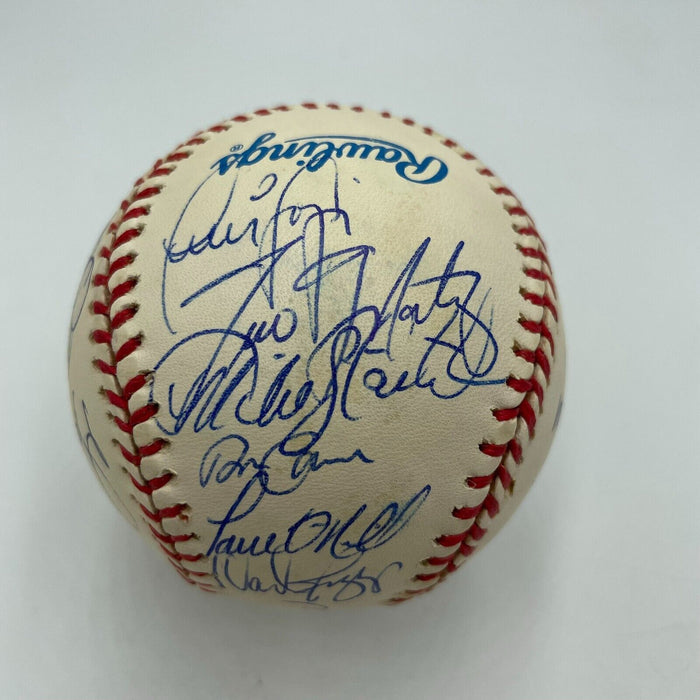 1996 New York Yankees World Series Champs Team Signed Baseball Derek Jeter JSA