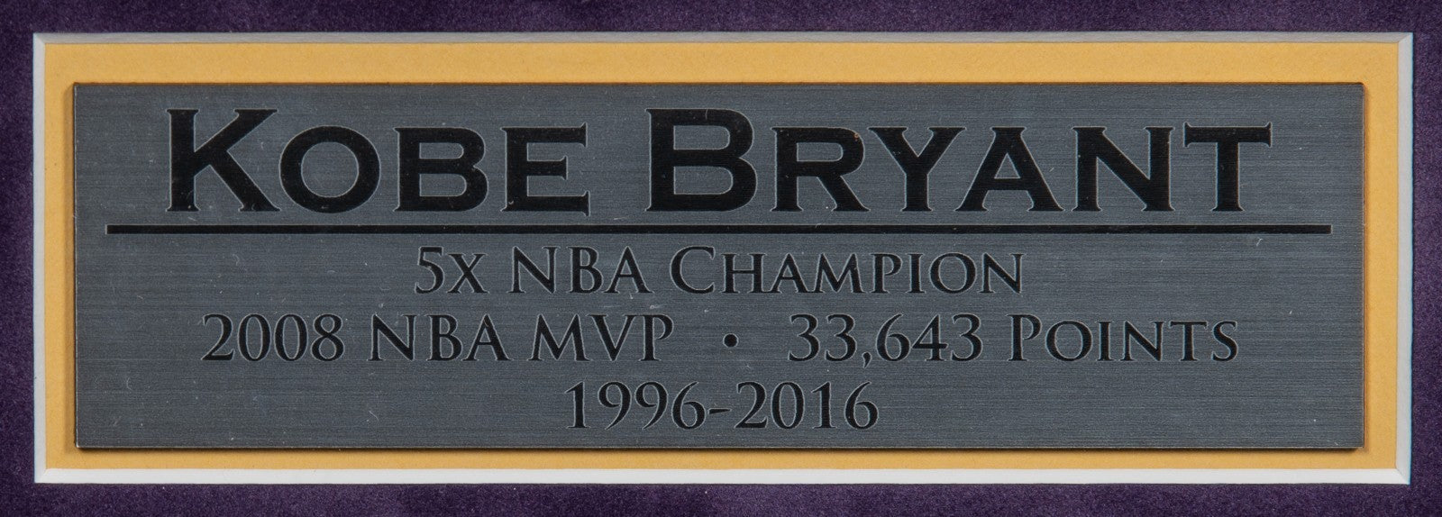 Kobe Bryant "1997 Dunk Champ" Signed Los Angeles Lakers Jersey Panini & Beckett