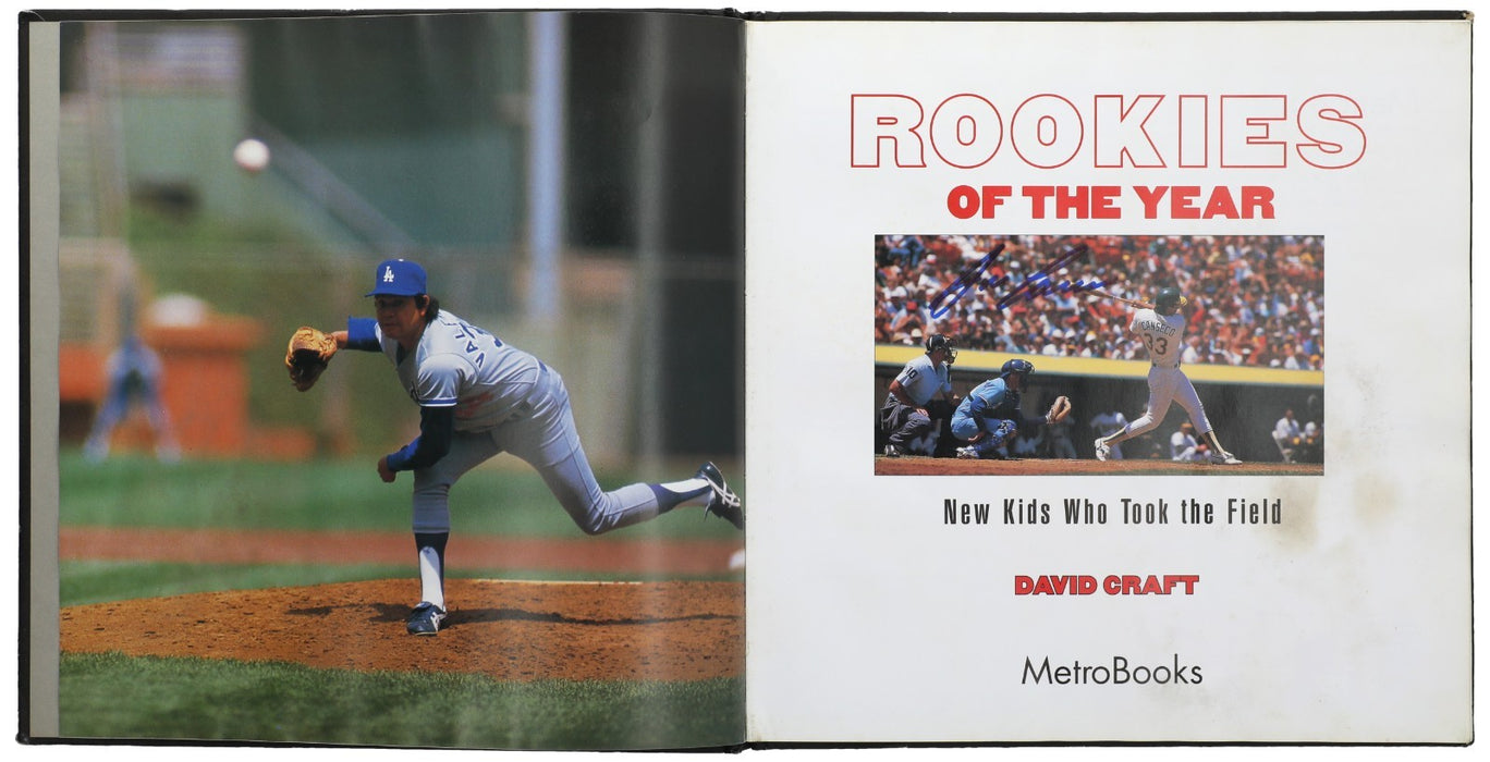 Rookies Of The Year Signed Baseball Book 78 Sigs Derek Jeter Willie Mays Beckett