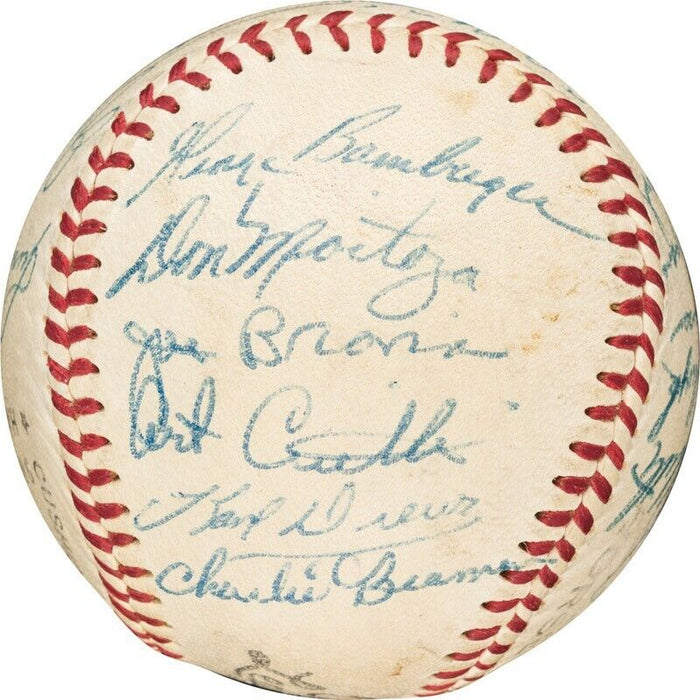 1955 Oakland Oaks Minor League Team Signed Baseball With Lefty O'Doul PSA DNA