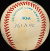 Joe Dimaggio Signed Heavily Inscribed STAT Baseball JSA COA