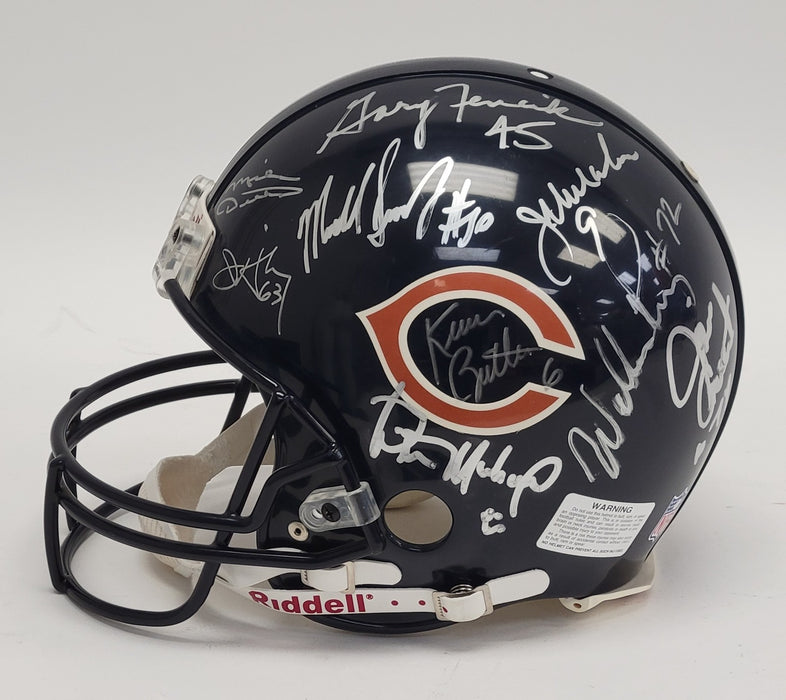 1985 Chicago Bears Super Bowl Champs Team Signed Helmet Walter Payton JSA COA