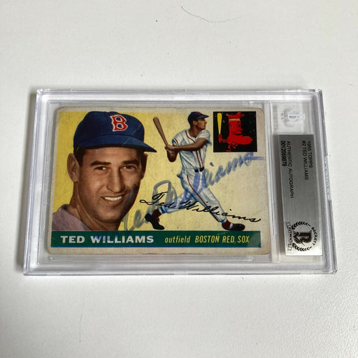 1955 Topps Ted Williams #2 Signed Autographed Baseball Card BGS Beckett