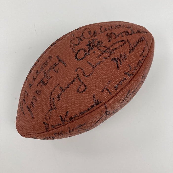 Hall Of Fame Multi Signed Football 30 Sigs Johnny Unitas Vic Janowicz JSA COA