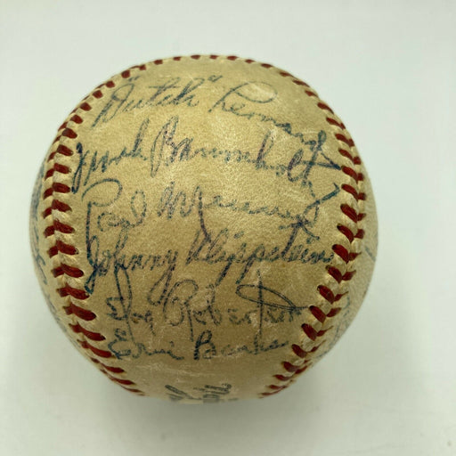 1954 Ernie Banks Rookie Chicago Cubs Team Signed National League Baseball JSA