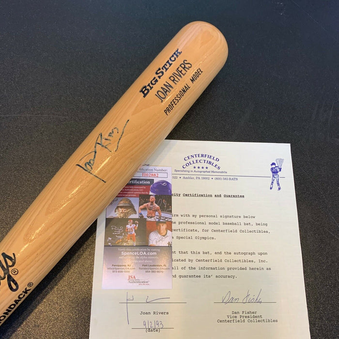 Joan Rivers Signed Personal Model Baseball Bat With JSA COA & Signed Letter