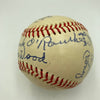 Roger Peckinpaugh  Bob Shawkey Joe Dugan Joe Wood Signed Baseball JSA COA