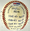 Beautiful Stan Musial Signed Heavily Inscribed Career STAT Baseball PSA & RJ COA