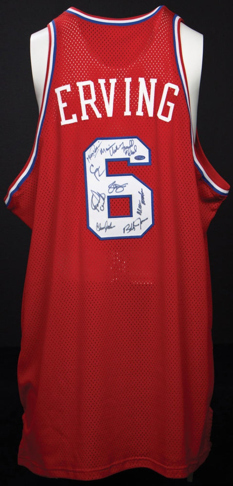 1982-83 Philadelphia 76ers NBA Champions Team Signed Jersey JSA COA