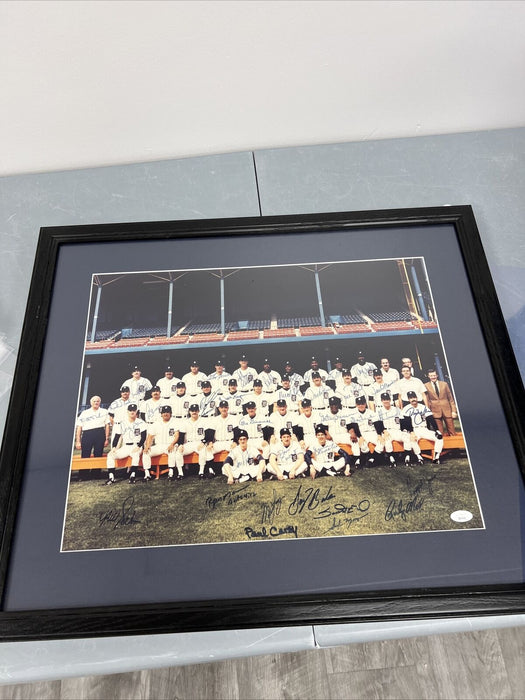 1984 Detroit Tigers World Series Champs Team Signed 16x20 Photo 35 Sigs JSA