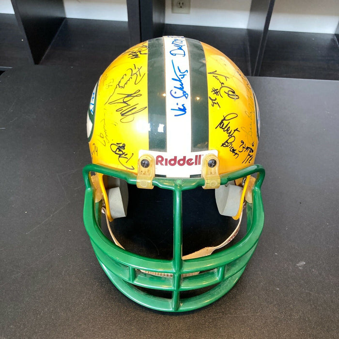 1991 Green Bay Packers Team Signed Full Size Helmet 40+ Sigs With JSA COA