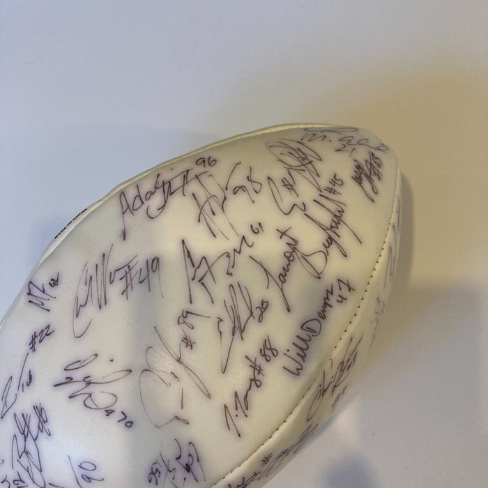 2002 Baltimore Ravens Team Signed Wilson NFL Football JSA COA #1
