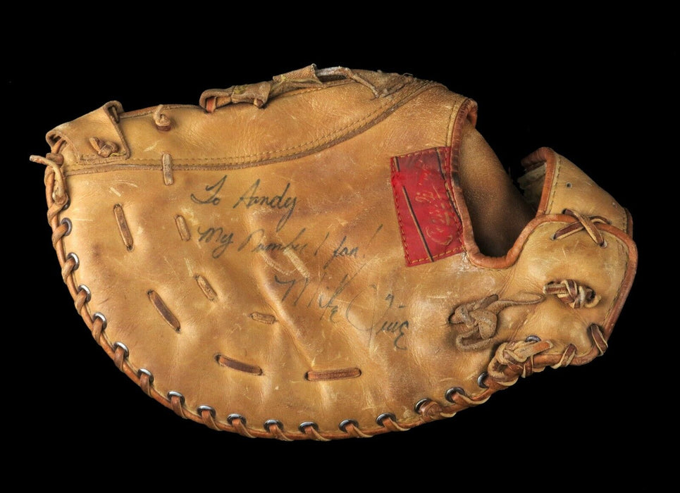 Mike Ivie Signed 1974 Game Used First Baseman's Glove PSA DNA COA Giants RARE