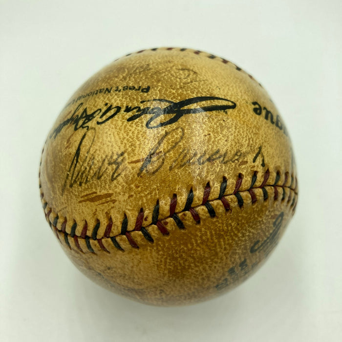 Dazzy Vance Max Carey Dave Bancroft Sam Rice Goose Goslin Signed Baseball JSA