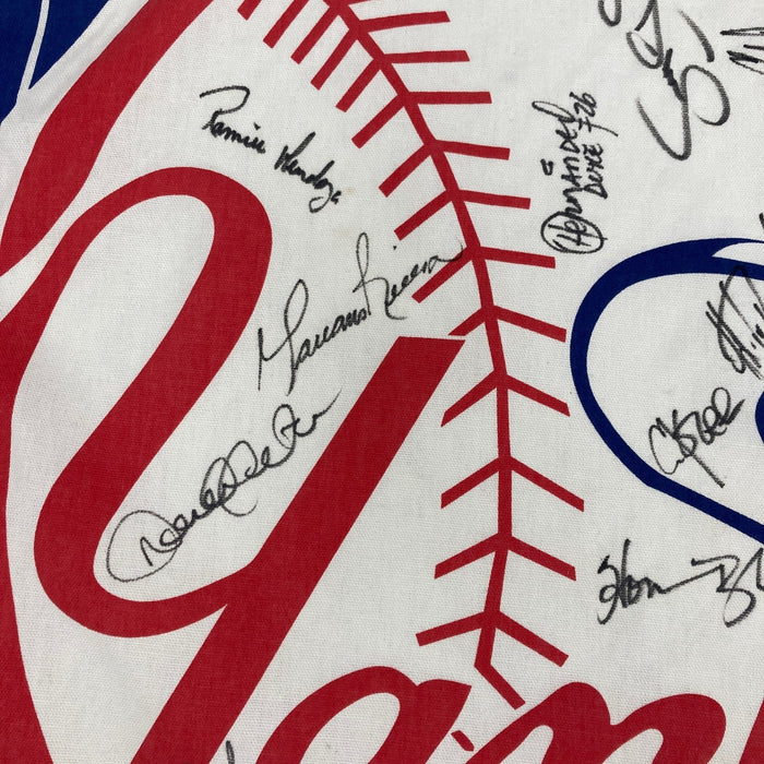 1998 New York Yankees World Series Champs Team Signed Large Pennant 44 Sigs JSA