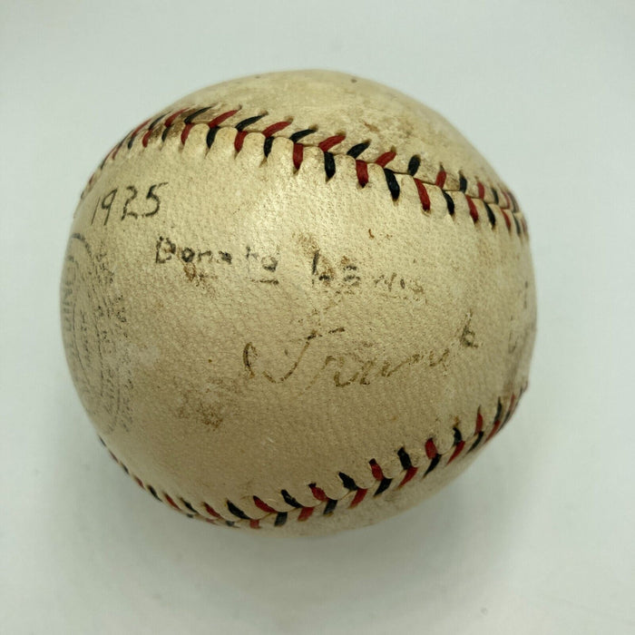 Frankie Frisch Billy Southworth 1925 New York Giants Signed Baseball JSA COA