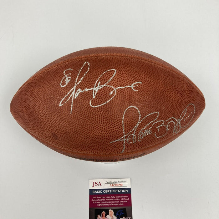 Jerome Bettis & Isaac Bruce Signed NFL Wilson Game Football JSA COA