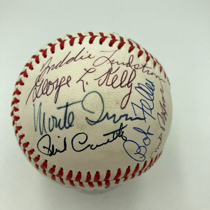Freddie Lindstrom Ernie Banks Lloyd Waner HOF Multi Signed Baseball JSA COA