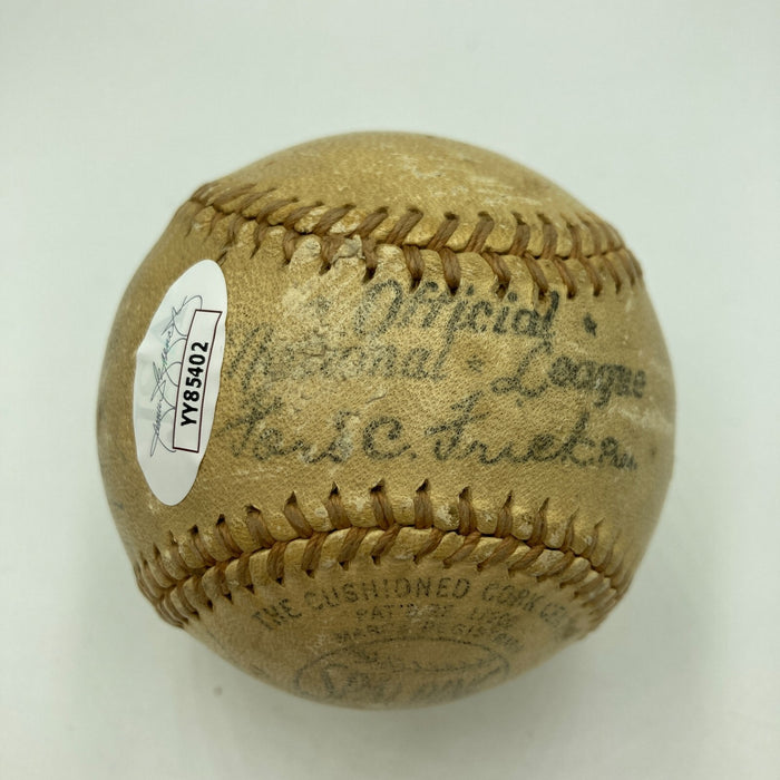 1944 World Series Game Used Baseball Signed By Umpire Tom Dunn JSA COA