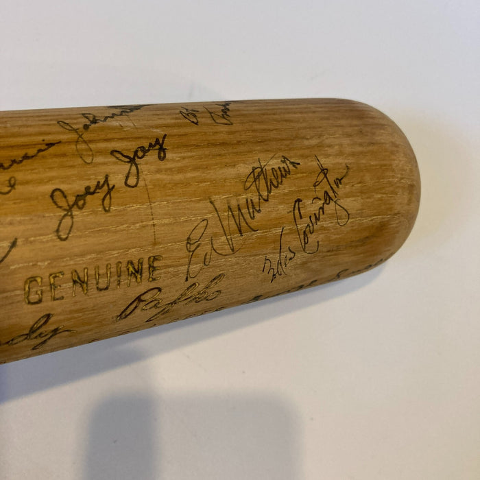 1958 Milwaukee Braves NL Champs Team Signed Game Issued Bat JSA & MEARS COA