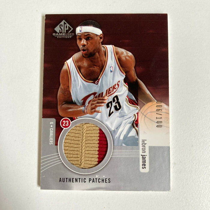 2004 UPPER DECK SP GAME USED Lebron James Jersey Patch #6/100 His Jersey #