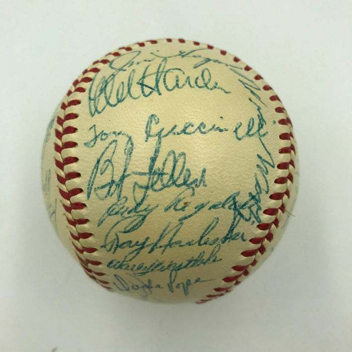 Beautiful 1949 Cleveland Indians Team Signed American League Baseball