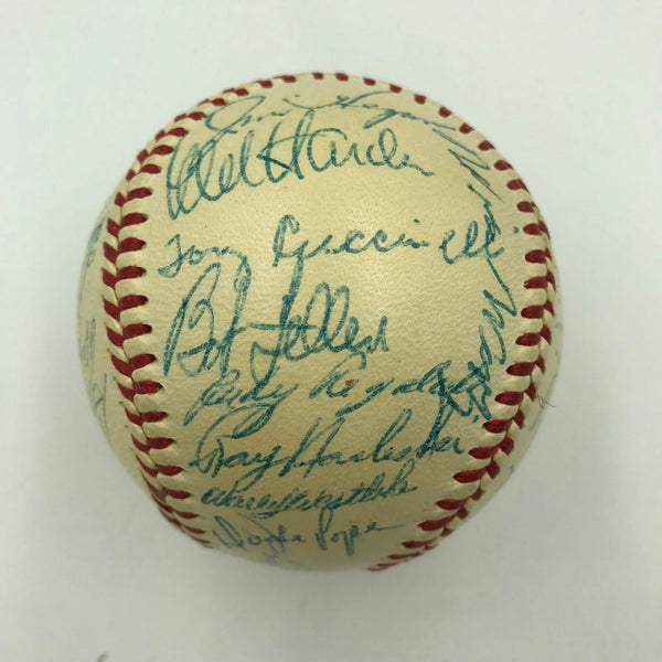 Beautiful 1949 Cleveland Indians Team Signed American League Baseball