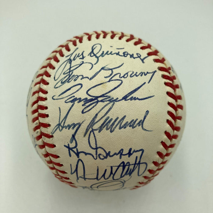 Beautiful 1990 Cincinnati Reds World Series Champs Team Signed Baseball JSA COA