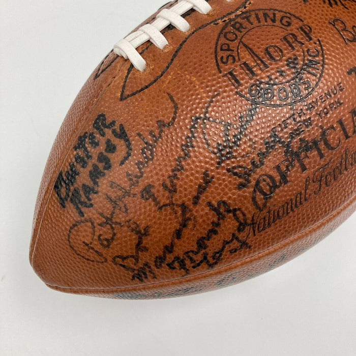 1947 Chicago Cardinals NFL Champions Team Signed Game Football JSA COA