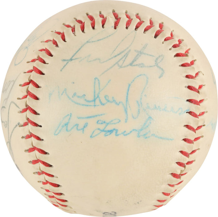 1978 New York Yankees World Series Champs Team Signed Baseball With Munson PSA