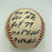 The Finest Willie Mays Signed Heavily Inscribed Career STAT Baseball Beckett COA