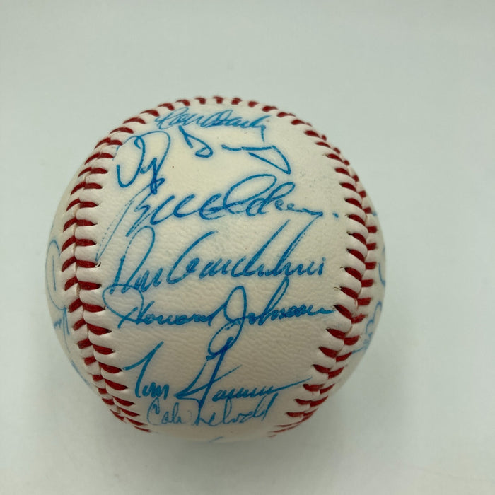 1985 - 1986 New York Mets Team Signed Baseball 28 Sigs With Gary Carter