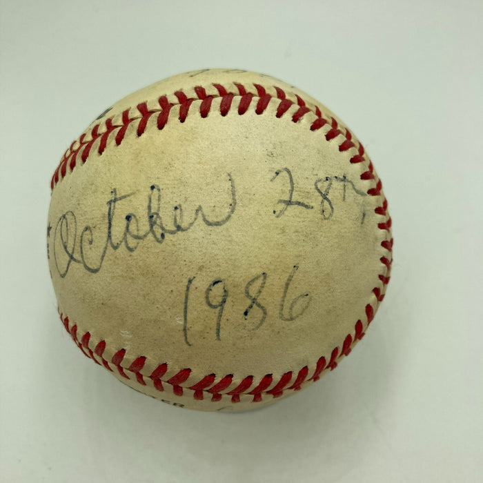 1986 World Series Signed National League Baseball From World Series Umpire JSA