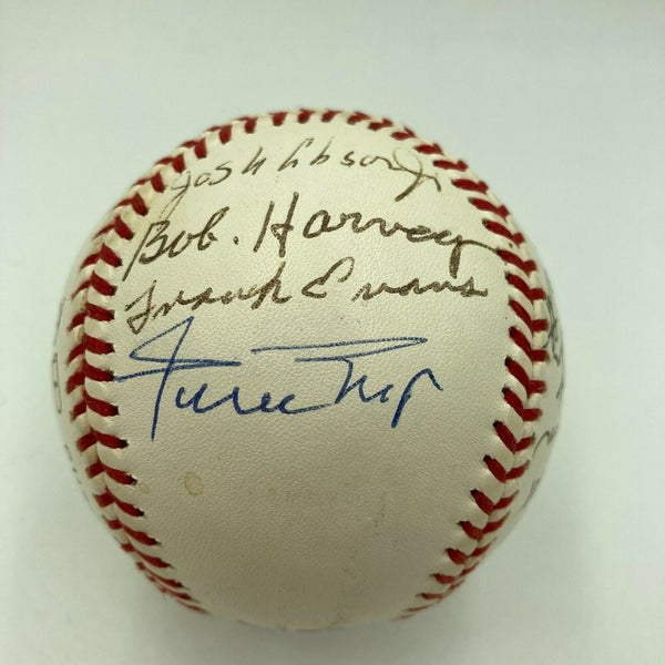 Willie Mays Josh Gibson Jr. Negro League Legends Signed Baseball JSA COA