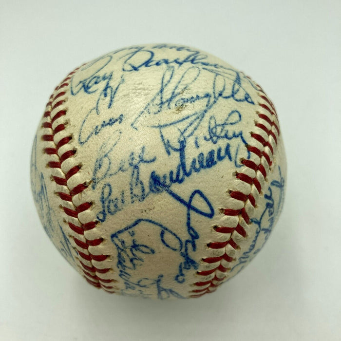 Beautiful Jackie Robinson Joe Dimaggio Hall Of Fame Multi Signed Baseball JSA