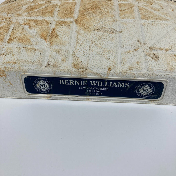 Bernie Williams Day  Signed Game Used Base May 24, 2015 Steiner COA