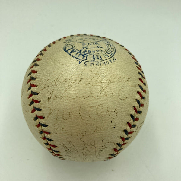 1933 New York Giants World Series Champs Team Signed Baseball Mel Ott JSA COA