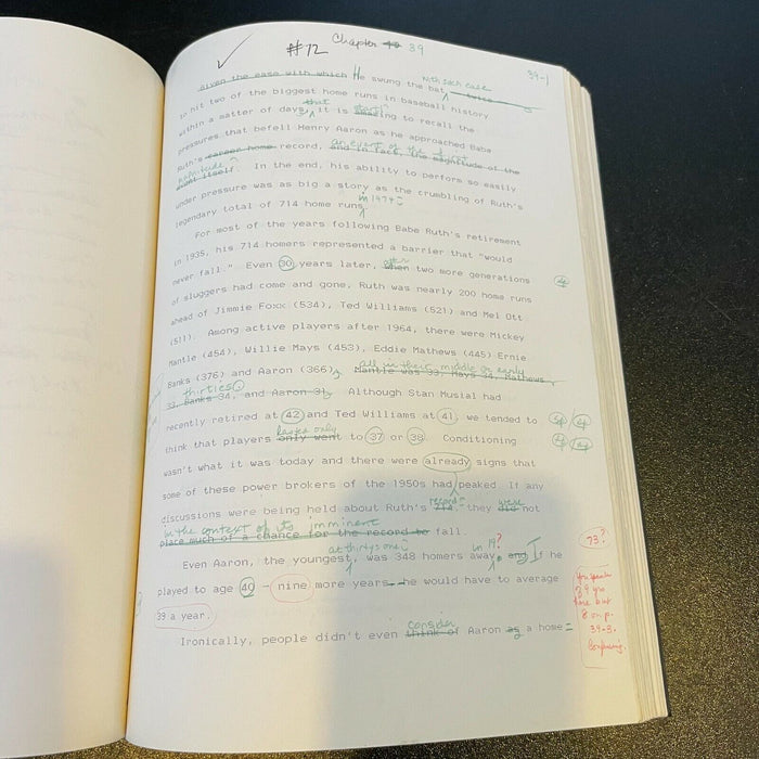 Tom Seaver Great Moments In Baseball Signed Original Manuscript Book JSA COA