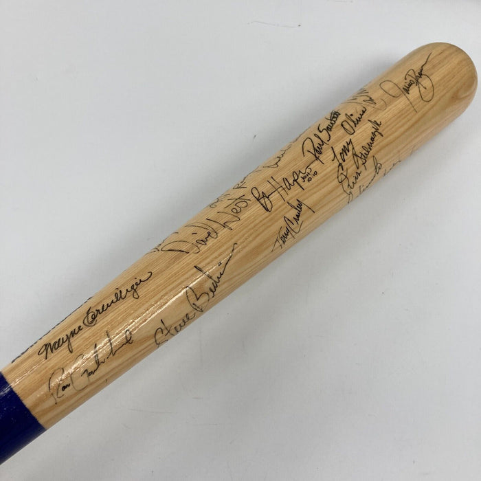 1991 Minnesota Twins World Series Champs Team Signed Baseball Bat Beckett COA