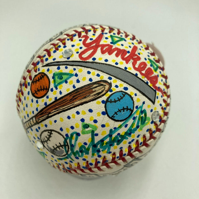 Mariano Rivera Signed Hand Painted Charles Fazzino Pop Art Baseball Steiner