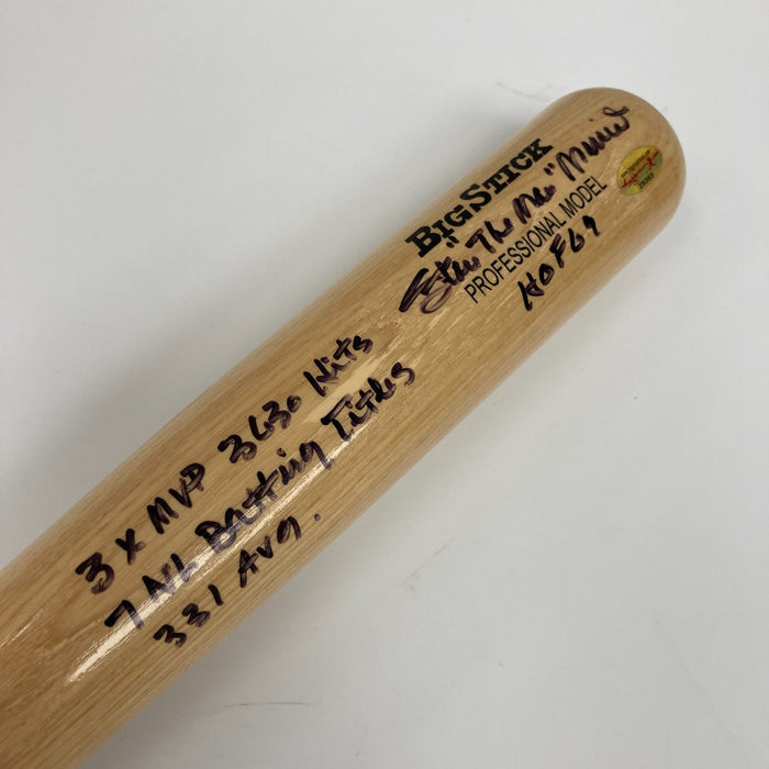 Stan Musial Signed Heavily Inscribed STAT Baseball Bat PSA DNA Authenticated